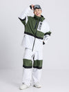 Ensemble veste et pantalon de ski coupe-vent Cosone Winter Forward à fermeture éclair et colorblock pour homme