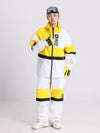 Ensemble veste et pantalon de ski coupe-vent Cosone Winter Forward à fermeture éclair et colorblock pour homme