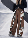 Pantalon de snowboard extra ample à blocs de couleurs réfléchissants Wild Motion pour femme