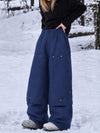 Pantalon de snowboard cargo utilitaire UrbanCraft pour femme, à double genouillère et empiècements renforcés par rivets