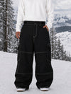 Pantalon de snowboard cargo ample à coutures épaisses pour homme, style utilitaire Wild Soul Crew