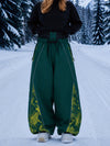 Pantalon de jogging ample Hyper Flux pour femme, style snowboard, avec empiècement graffiti et bande réfléchissante