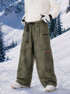 Pantalon de snowboard cargo ample et extensible pour homme, style freestyle, en tissu Techline utilitaire et résistant.