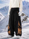 Pantalon de jogging ample Hyper Flux pour homme, style ski, avec empiècement graffiti coloré et bande réfléchissante
