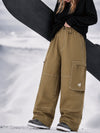 Pantalon de snowboard cargo ample à coutures épaisses pour femme, style utilitaire Wild Soul Crew