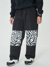 Pantalon de ski cargo ample Freestyle pour homme avec empiècements réfléchissants aux genoux