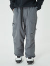 Men's loose fit ski pants, mountain expedition style, with side cargo pockets