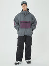 Veste bomber ample d'hiver pour homme et pantalon cargo de snowboard stylé