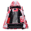 Veste de ski Arctic Queen pour femme, rose et isolée, couleur oie.