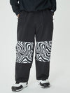 Pantalon de ski cargo ample Freestyle pour homme avec empiècements réfléchissants aux genoux