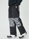 Pantalon de ski cargo ample Freestyle pour homme avec empiècements réfléchissants aux genoux