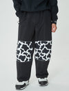 Men's Freestyle Loose Fit Cargo Ski Pants with Reflective Knee Panels