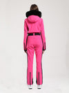 Combinaison de ski Gsou Snow Classic pour femme, coupe évasée, bordure en fausse fourrure, modèle Dawn