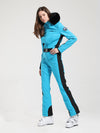 Combinaison de ski Gsou Snow Classic pour femme, coupe évasée, bordure en fausse fourrure, modèle Dawn