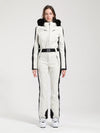 Combinaison de ski Gsou Snow Classic Dawn pour femme, ornée de fausse fourrure.