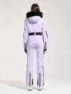 Combinaison de ski Gsou Snow Classic Dawn pour femme, ornée de fausse fourrure.