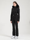 Combinaison de ski Gsou Snow Classic Dawn pour femme, ornée de fausse fourrure.