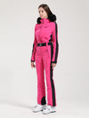 Combinaison de ski Gsou Snow Classic Dawn pour femme, ornée de fausse fourrure.