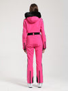 Combinaison de ski Gsou Snow Classic Dawn pour femme, ornée de fausse fourrure.