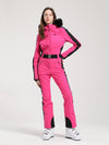 Combinaison de ski Gsou Snow Classic Dawn pour femme, ornée de fausse fourrure.