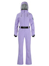 Combinaison de ski une pièce Gsou Snow Classic pour femme, coupe évasée et ceinture