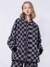 Veste de snowboard coach à damier RARWAR pour femme