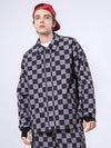 Veste de snowboard coach à damier RARWAR pour femme