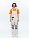 Salopette de ski/snowboard pour femme, color block, avec ceinture intégrée