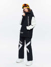 Veste de ski freestyle pour femme, ouverture diagonale haute performance, fermeture éclair intégrale