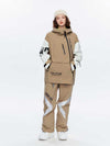 Veste de ski freestyle pour femme, ouverture diagonale haute performance, fermeture éclair intégrale