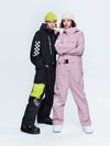 Combinaisons de snowboard une pièce pour homme, style urbain, manches à damier, haute performance