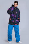 Men's Gsou Snow 10k Mountains Wolf 3D Printed Snowboard Jacket - snowshred