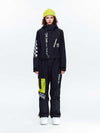 Combinaisons de snowboard une pièce pour femmes, style urbain, manches à damier, haute performance