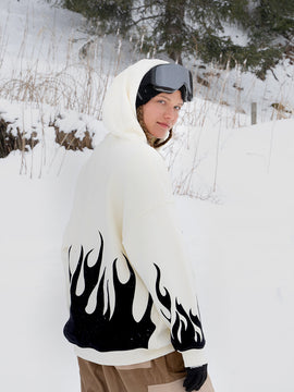 Sweat à capuche unisexe Snowall pour femme, motif paysage de montagne enneigé, résistant à l'eau