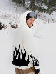 Sweat à capuche unisexe Snowall pour femme, motif paysage de montagne enneigé, résistant à l'eau