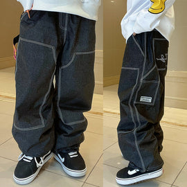 Pantalon de snowboard en denim John Snow pour homme, chaud, imperméable et taille basse.