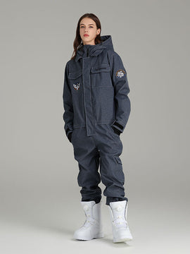 Combinaison de ski une pièce Searipe pour femme, combinaison d'hiver, combinaison de ski