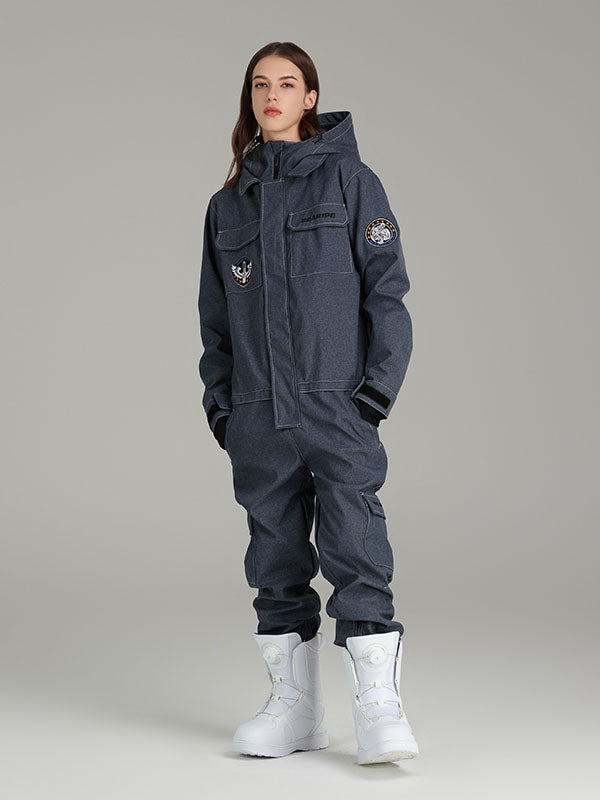 Combinaison de ski une pièce Searipe pour femme, combinaison d'hiver, combinaison de ski