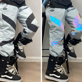 Pantalon de neige réfléchissant à rayures en X pour femme John Snow