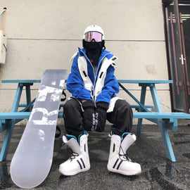 Combinaisons de ski unisexes North White Cruise Colorblock