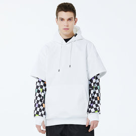 Sweat à capuche polaire pour homme avec motif smiley