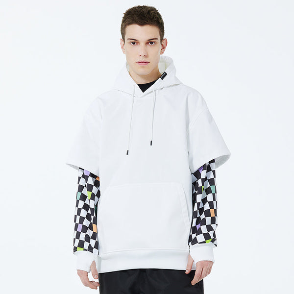 Sweat à capuche polaire pour homme avec motif smiley