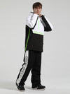Combinaison de ski Gsou Snow Winter Storm pour homme, avec lettres réfléchissantes.