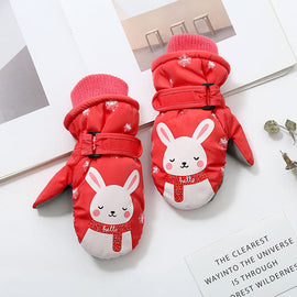 Moufles de neige imperméables pour enfants Snowshred à motif lapin mignon