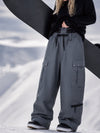 Pantalon de snowboard cargo utilitaire Techline pour femme, inspiré des vêtements de travail – Coupe ample et freestyle