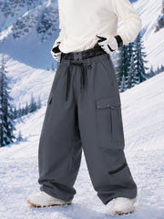 Pantalon de snowboard cargo utilitaire Techline pour homme, inspiré des vêtements de travail – Coupe ample et freestyle