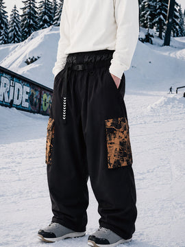 Pantalon de ski cargo freestyle ample Park Rider Hyper Flux Urban Graffiti pour homme