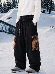 Pantalon de ski cargo freestyle ample Park Rider Hyper Flux Urban Graffiti pour homme