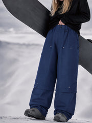 Pantalon de snowboard cargo utilitaire UrbanCraft pour femme, à double genouillère et empiècements renforcés par rivets