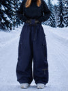 Pantalon de snowboard cargo utilitaire Techline pour femme, inspiré des vêtements de travail – Coupe ample et freestyle